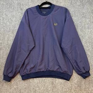 Jack Nicklaus Men's Pullover Sweatshirt M Blue Striped Bear Logo